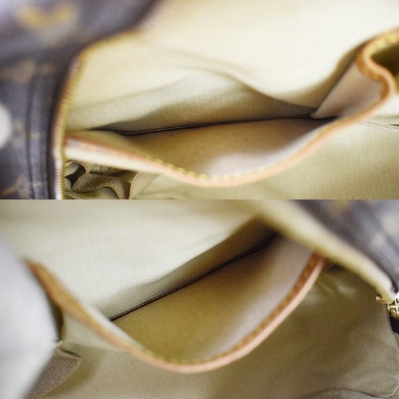 LOUIS VUITTON LV Logo Deauville Hand Bag Monogram Leather Brown - Picture 8 of 16